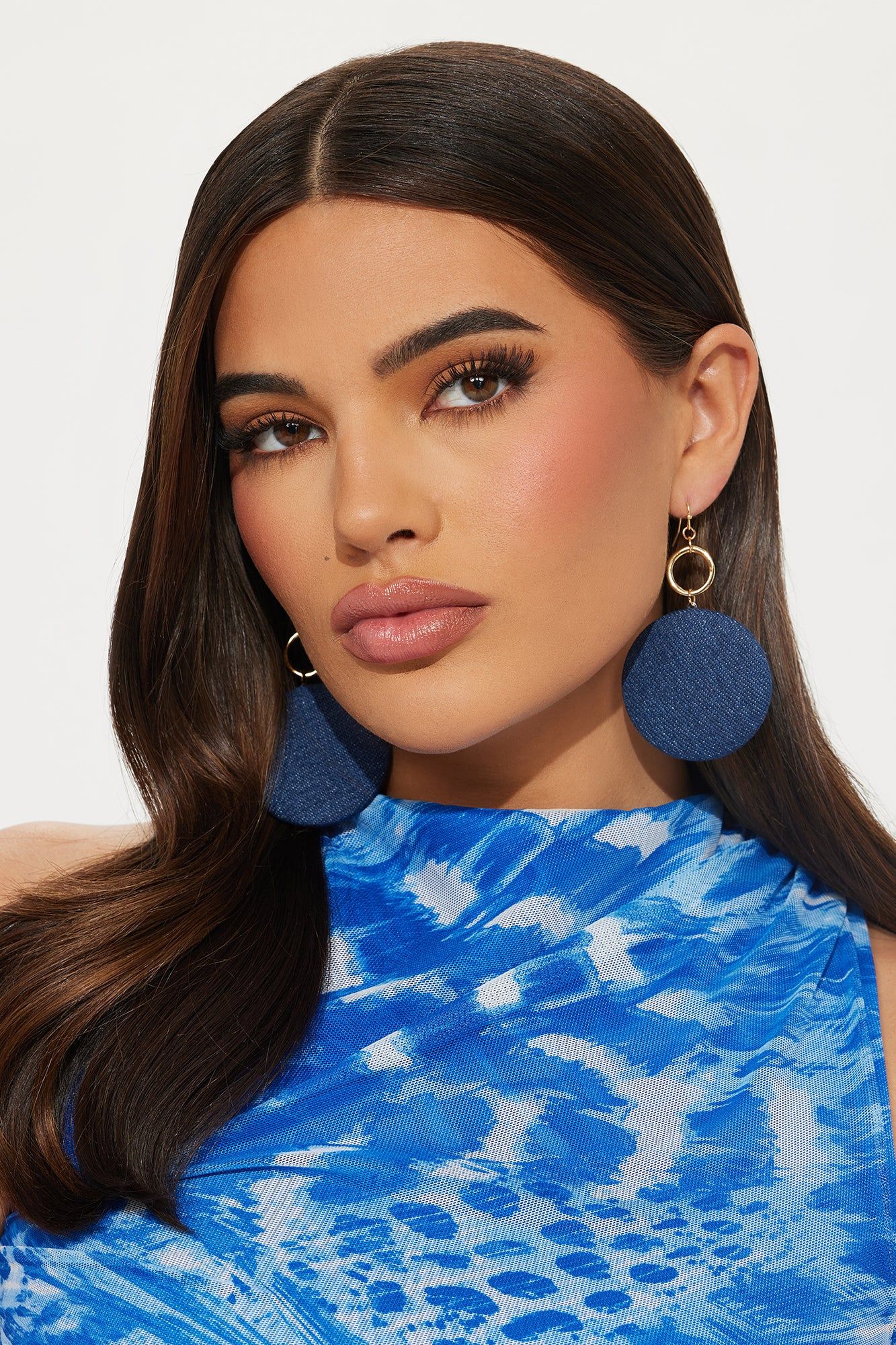Rockin All Denim Earrings - Dark Wash sold by Fashion Nova product image thumbnail 2