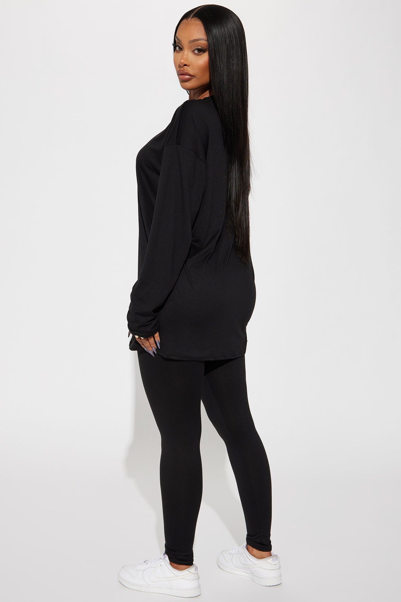 Weekend Vibes Long Sleeve Set - Black sold by Fashion Nova product image thumbnail 3