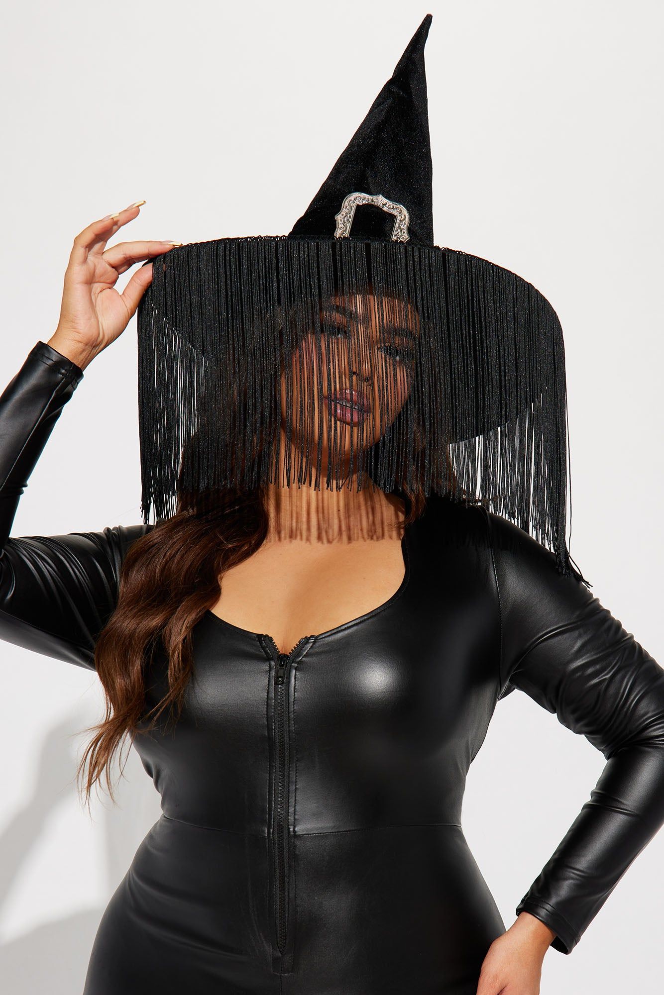 Wicked Wicked Fringe Witch Hat - Black sold by Fashion Nova