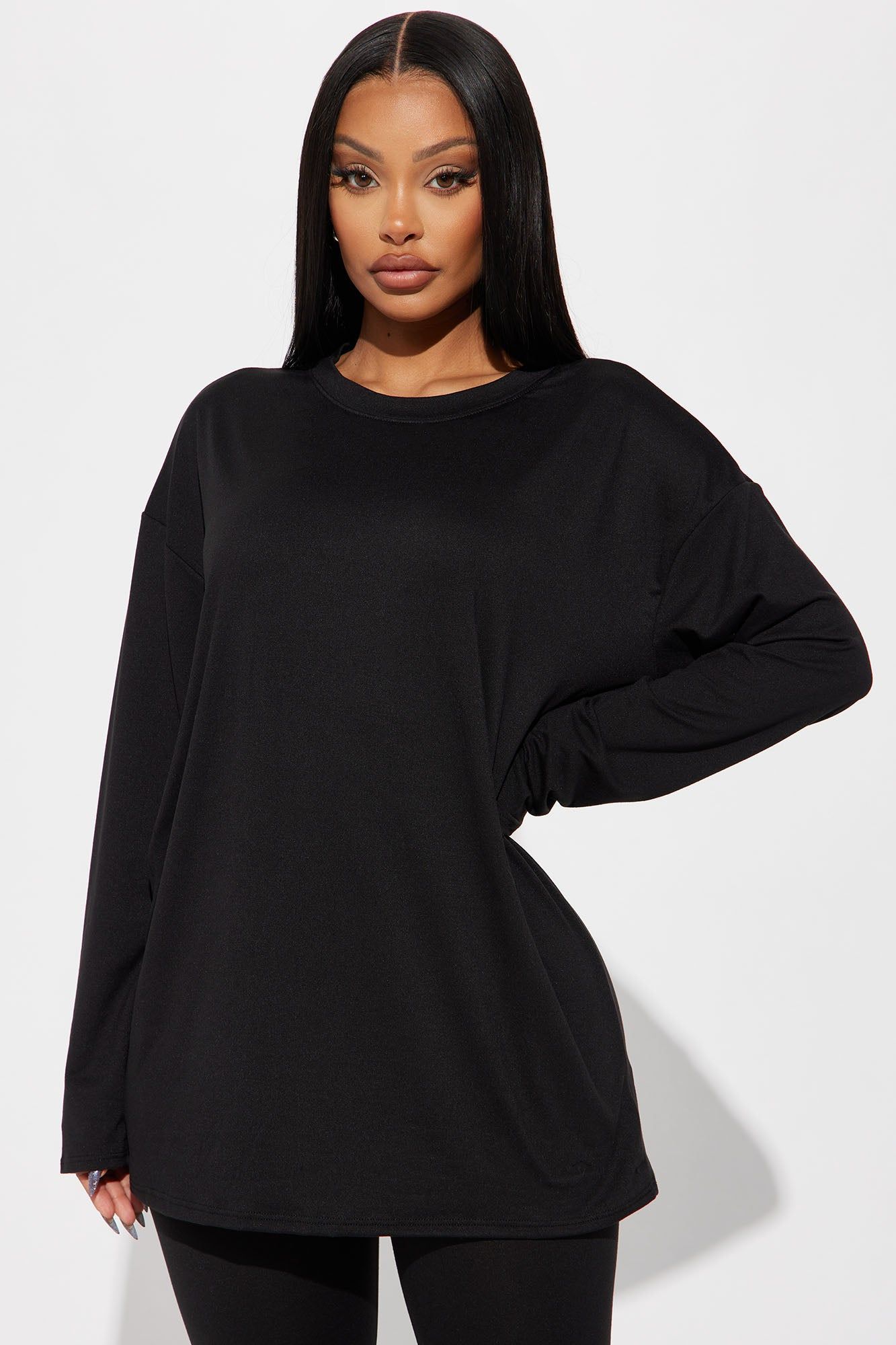 Weekend Vibes Long Sleeve Set - Black sold by Fashion Nova product image thumbnail 2