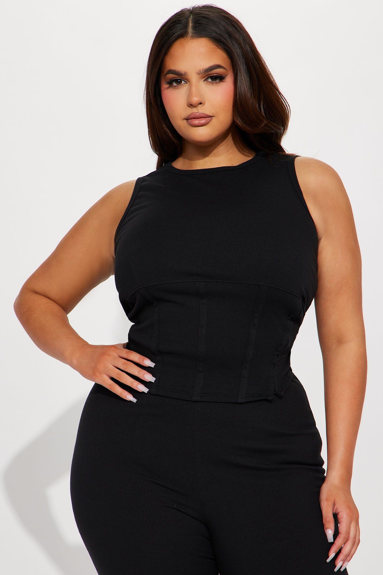 Lust On Your Mind Fishnet Chemise - Black sold by Fashion Nova