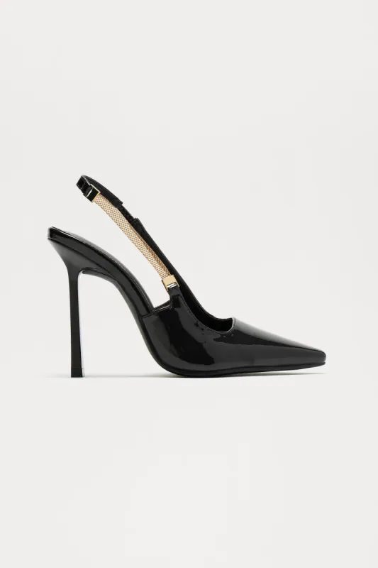 Kalea Slingback Pumps - Black sold by Fashion Nova