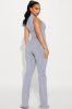 Amber Snatched Flare Jumpsuit - Slate Grey sold by Fashion Nova