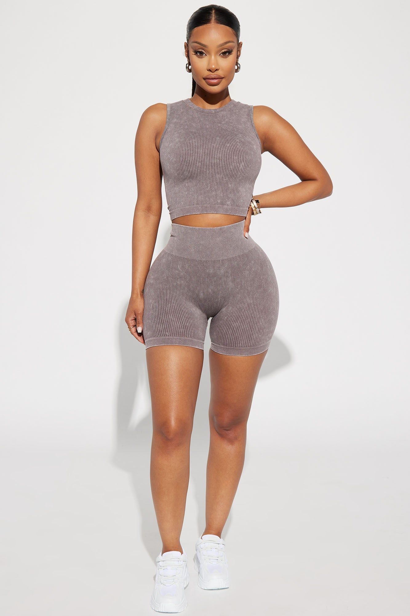Stress Free Biker Short - Mocha sold by Fashion Nova product image thumbnail 2