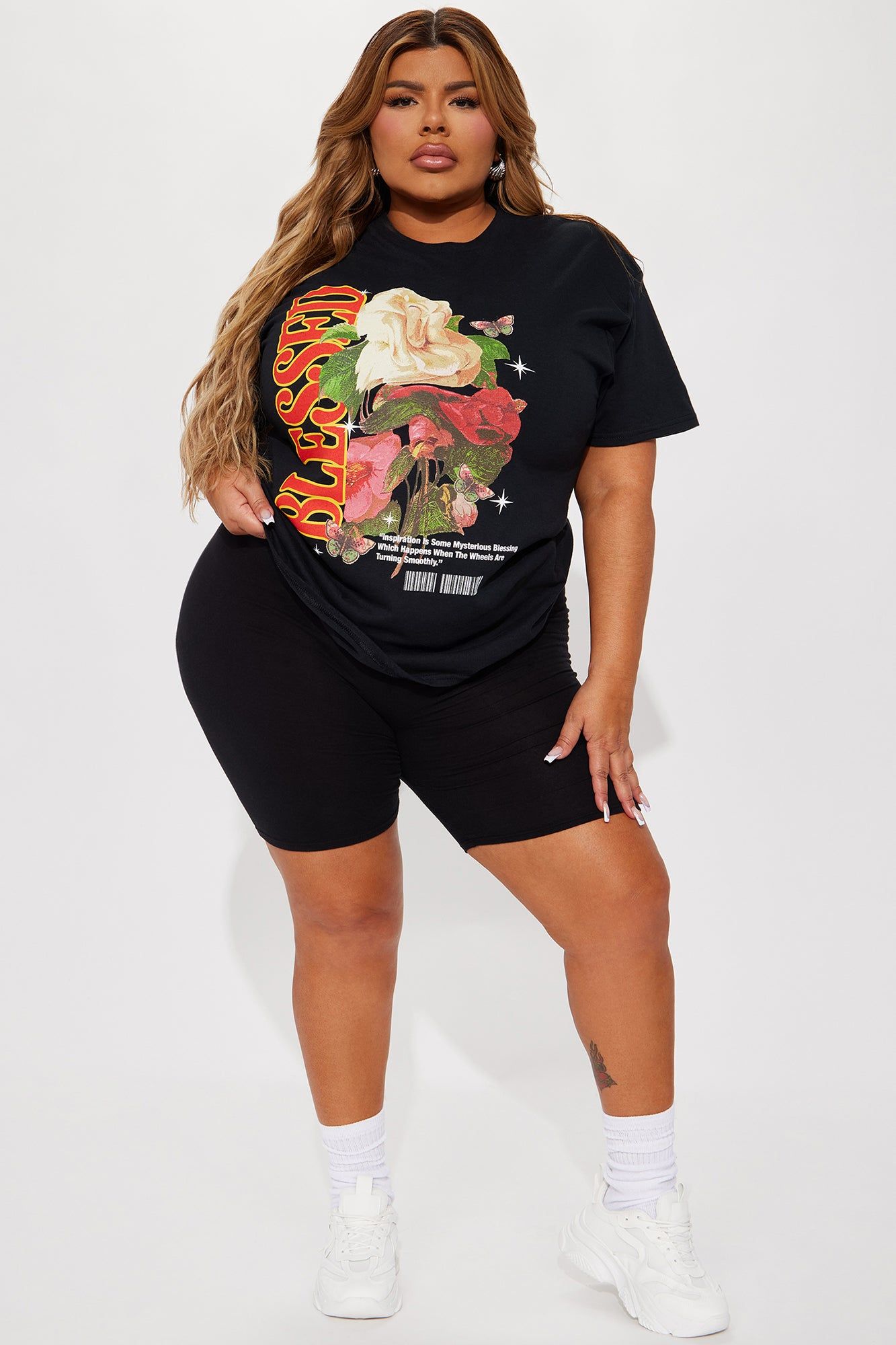Blessed And Unbothered Graphic Tshirt - Black sold by Fashion Nova product image thumbnail 5