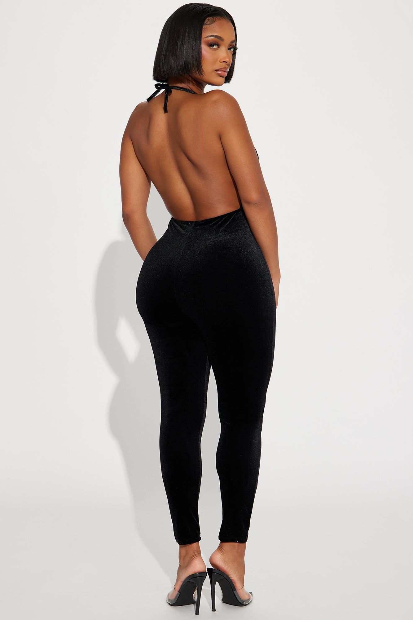 Iconic Image Velvet Jumpsuit - Black sold by Fashion Nova product image thumbnail 3