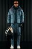 Stormy Iridescent Nylon Cropped Puffer Jacket - Blue sold by Fashion Nova