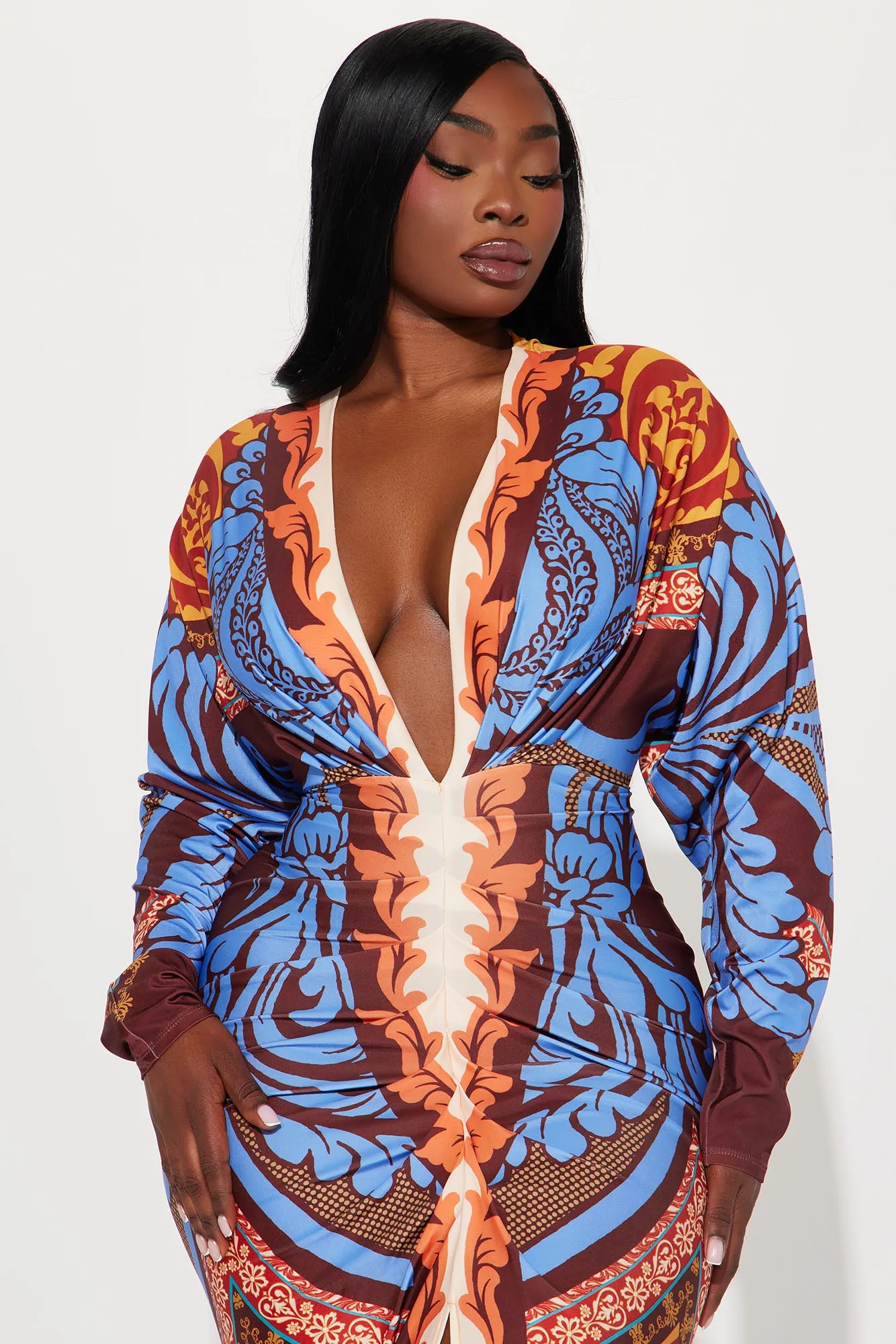 City Nights Ankle Maxi Dress - Purple/combo sold by Fashion Nova product image thumbnail 5