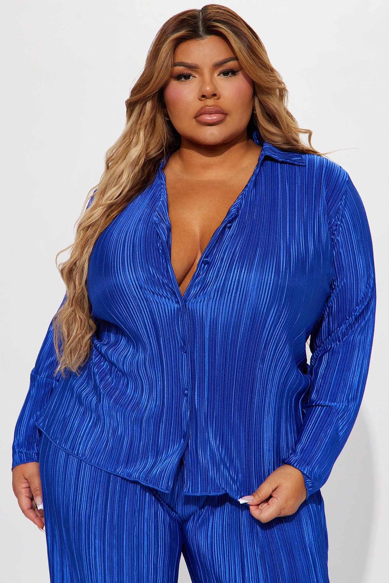 If It Plisse You Pant Set - Royal sold by Fashion Nova product image thumbnail 5