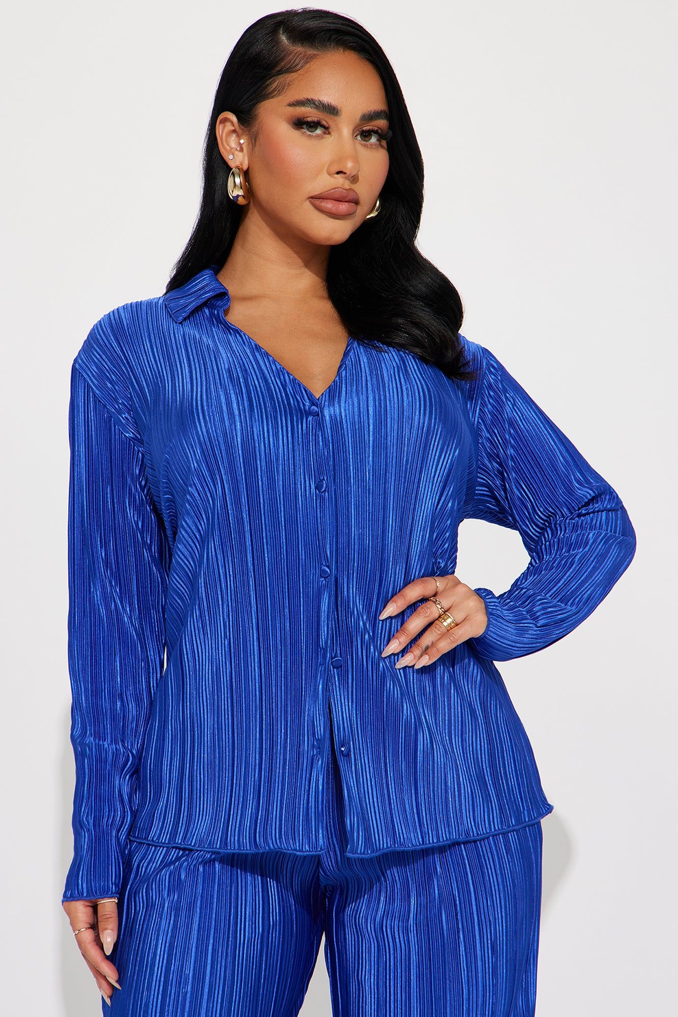 If It Plisse You Pant Set - Royal sold by Fashion Nova product image thumbnail 2