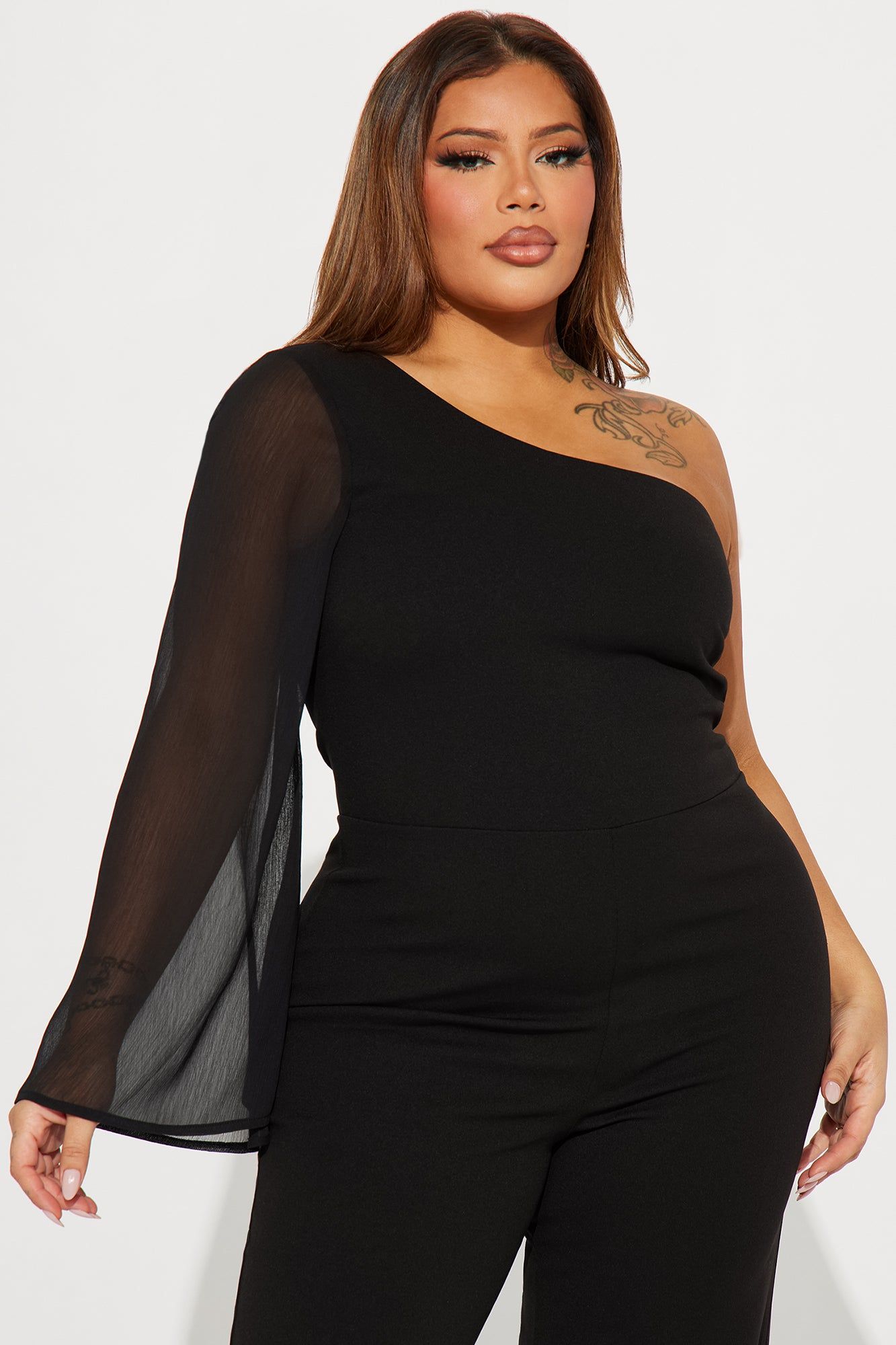 Stassi One Shoulder Jumpsuit - Black sold by Fashion Nova product image thumbnail 5