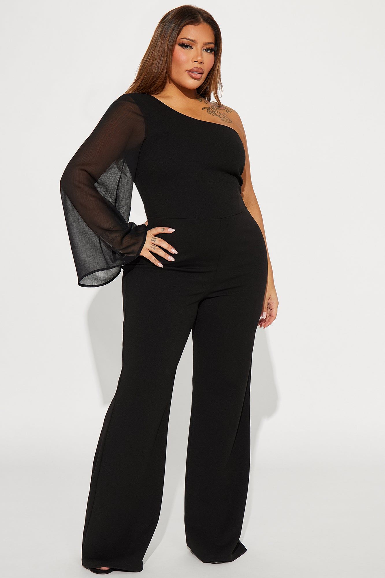 Stassi One Shoulder Jumpsuit - Black sold by Fashion Nova product image thumbnail 4