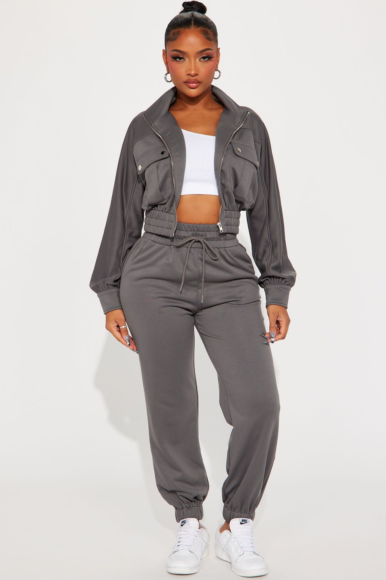 Laid Back Jogger Set - Charcoal sold by Fashion Nova