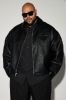 Houston Faux Leather Cropped Jacket - Black sold by Fashion Nova