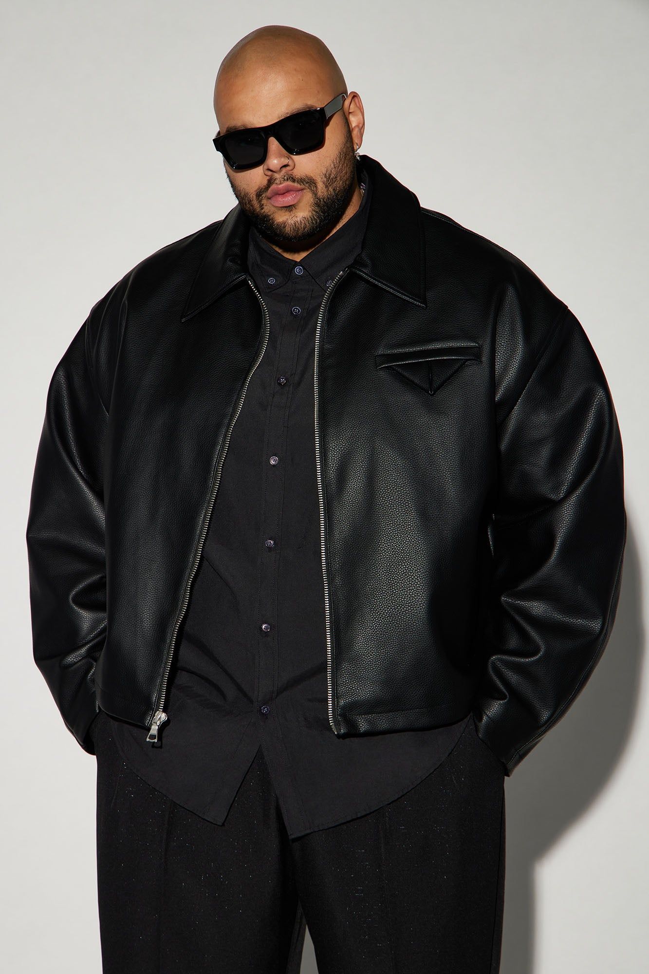 Houston Faux Leather Cropped Jacket - Black sold by Fashion Nova product image thumbnail 4