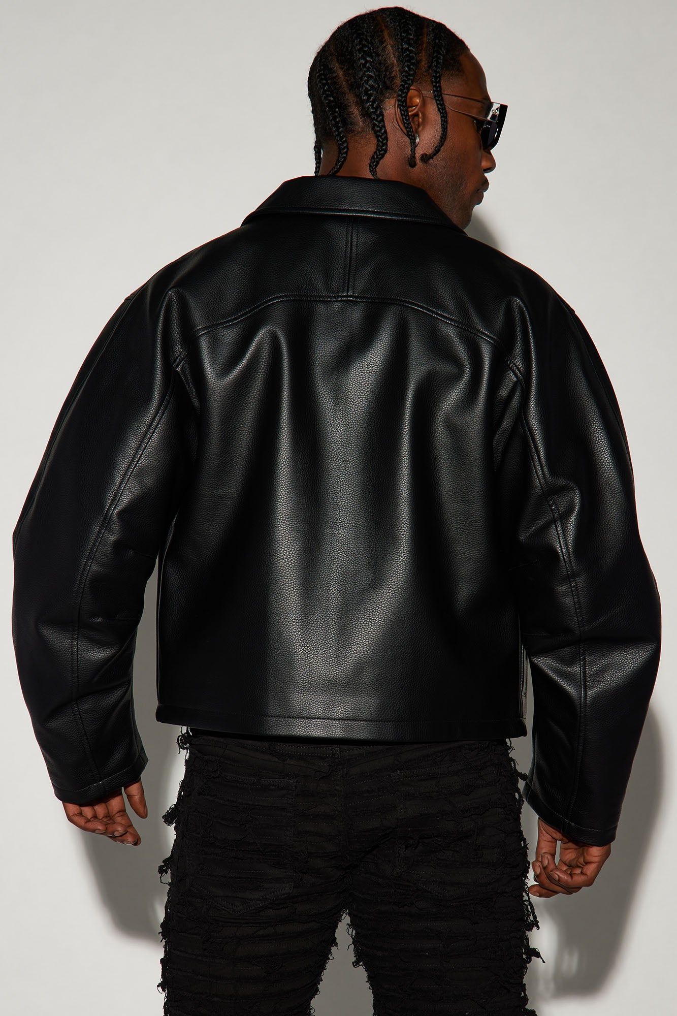 Houston Faux Leather Cropped Jacket - Black sold by Fashion Nova product image thumbnail 3