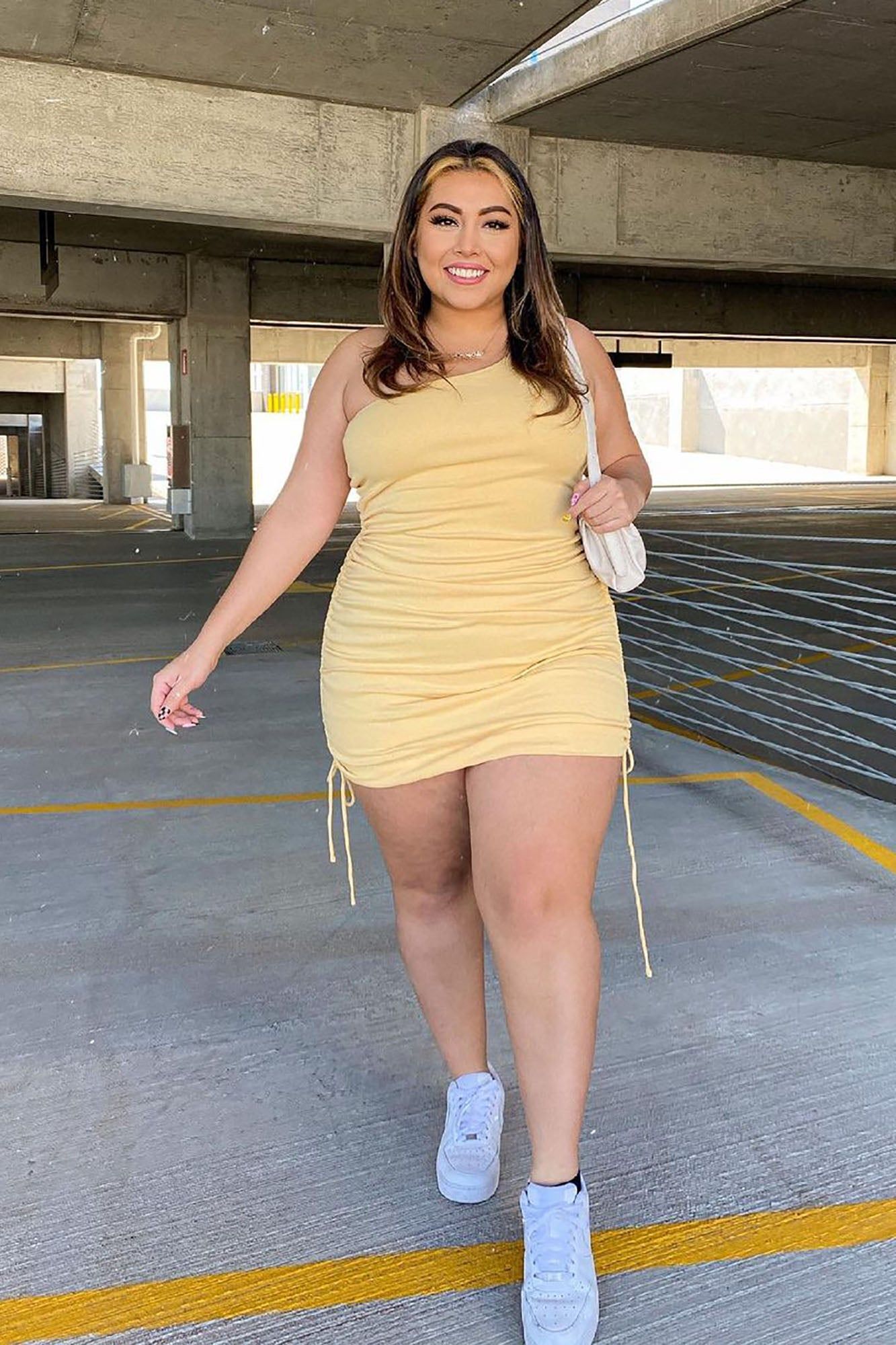 Sawyer One Shoulder Mini Dress - Nude sold by Fashion Nova product image thumbnail 5