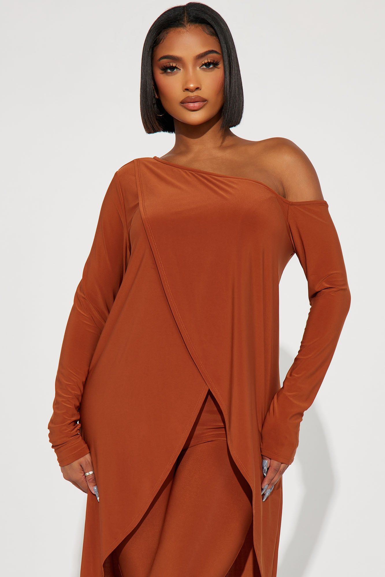 Talk To Me Off shoulder Legging Set - Copper sold by Fashion Nova product image thumbnail 2