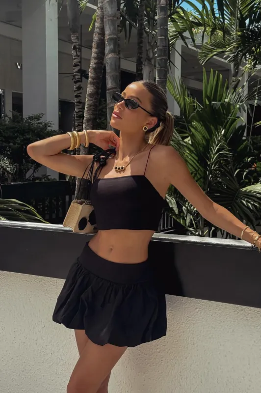 Riley Bubble Skirt Set - Black sold by Fashion Nova