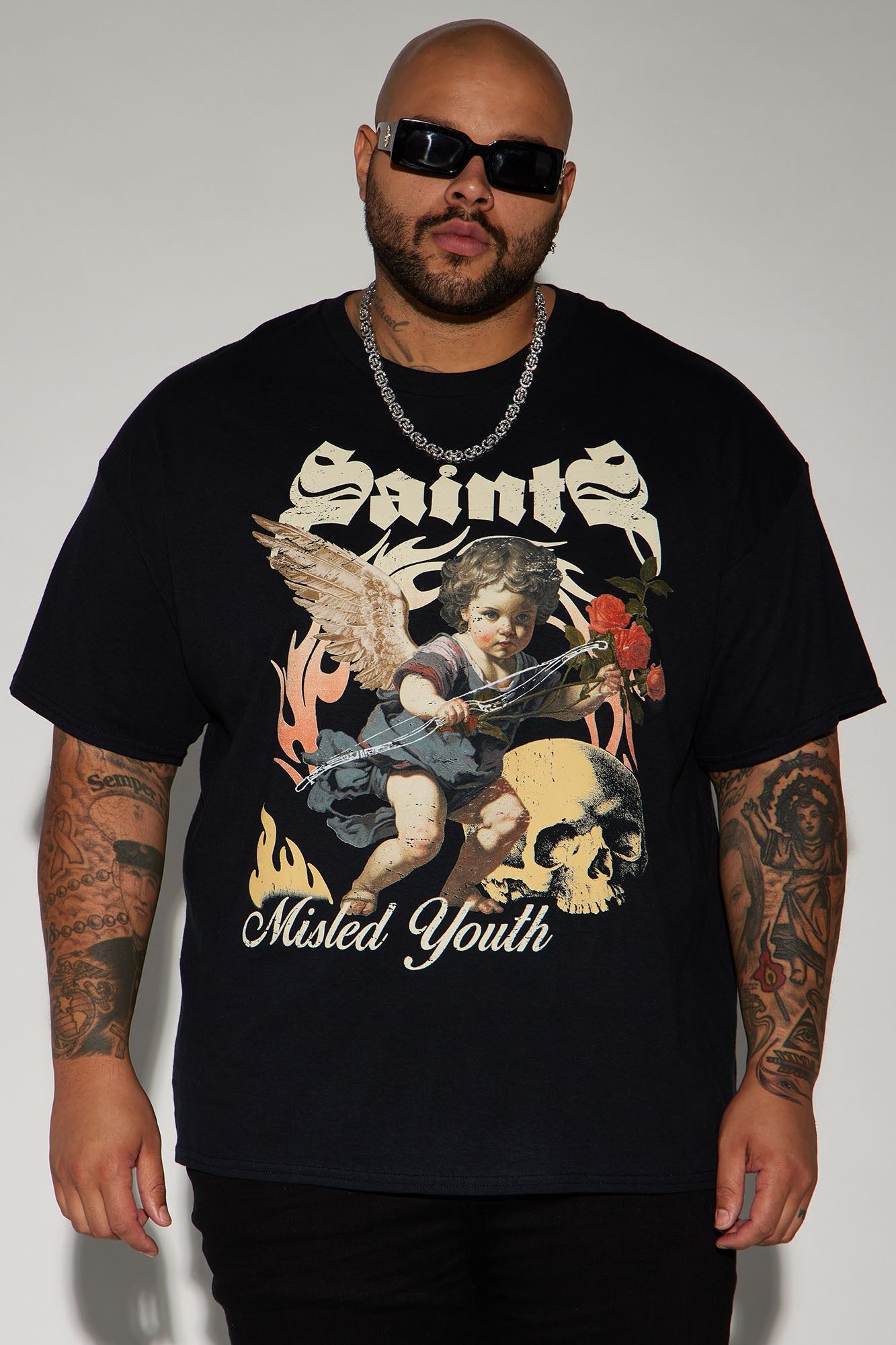 Misled Saints Short Sleeve Tee - Black sold by Fashion Nova product image thumbnail 4