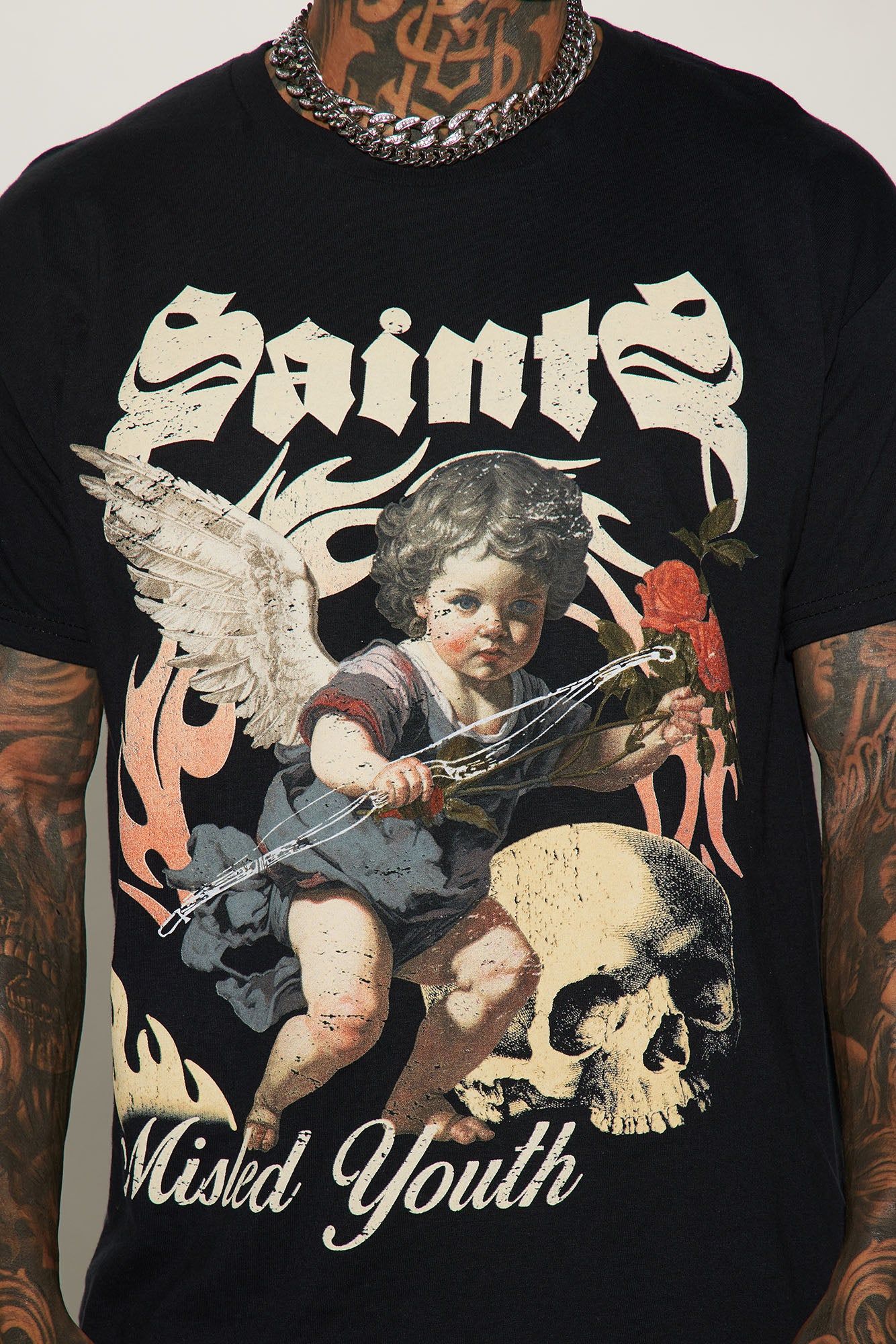 Misled Saints Short Sleeve Tee - Black sold by Fashion Nova product image thumbnail 3