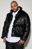 Melvin Faux Leather Cropped Jacket - Black sold by Fashion Nova