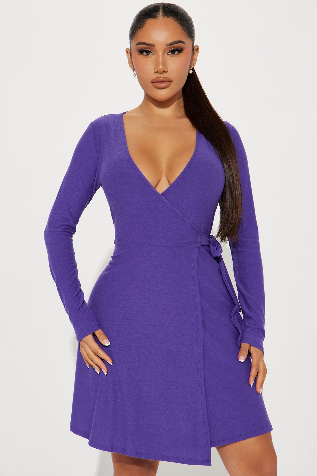 Layla Fit And Flare Mini Dress - Purple sold by Fashion Nova