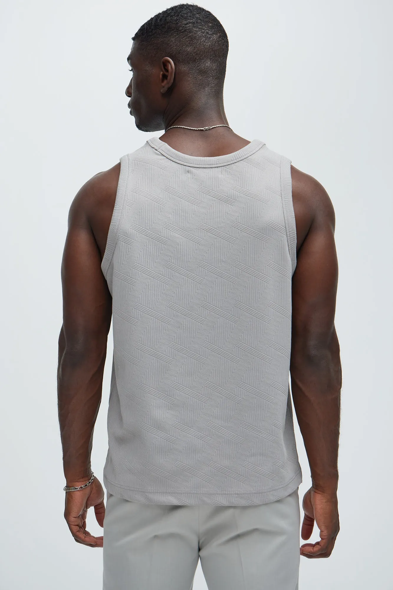 Benji Textured Tank Top - Grey sold by Fashion Nova product image thumbnail 4