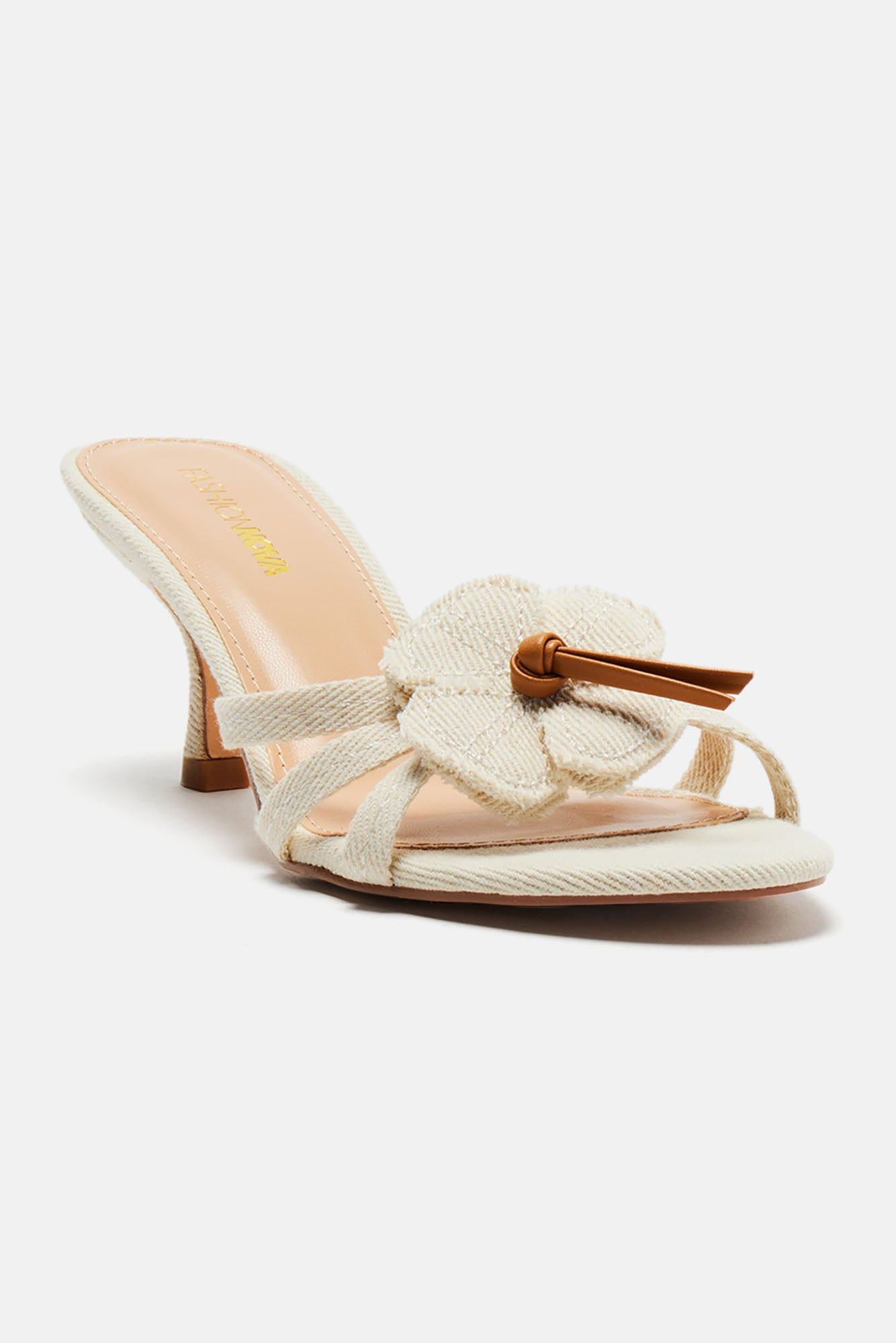 About A Girl Denim Heels - White sold by Fashion Nova product image thumbnail 2