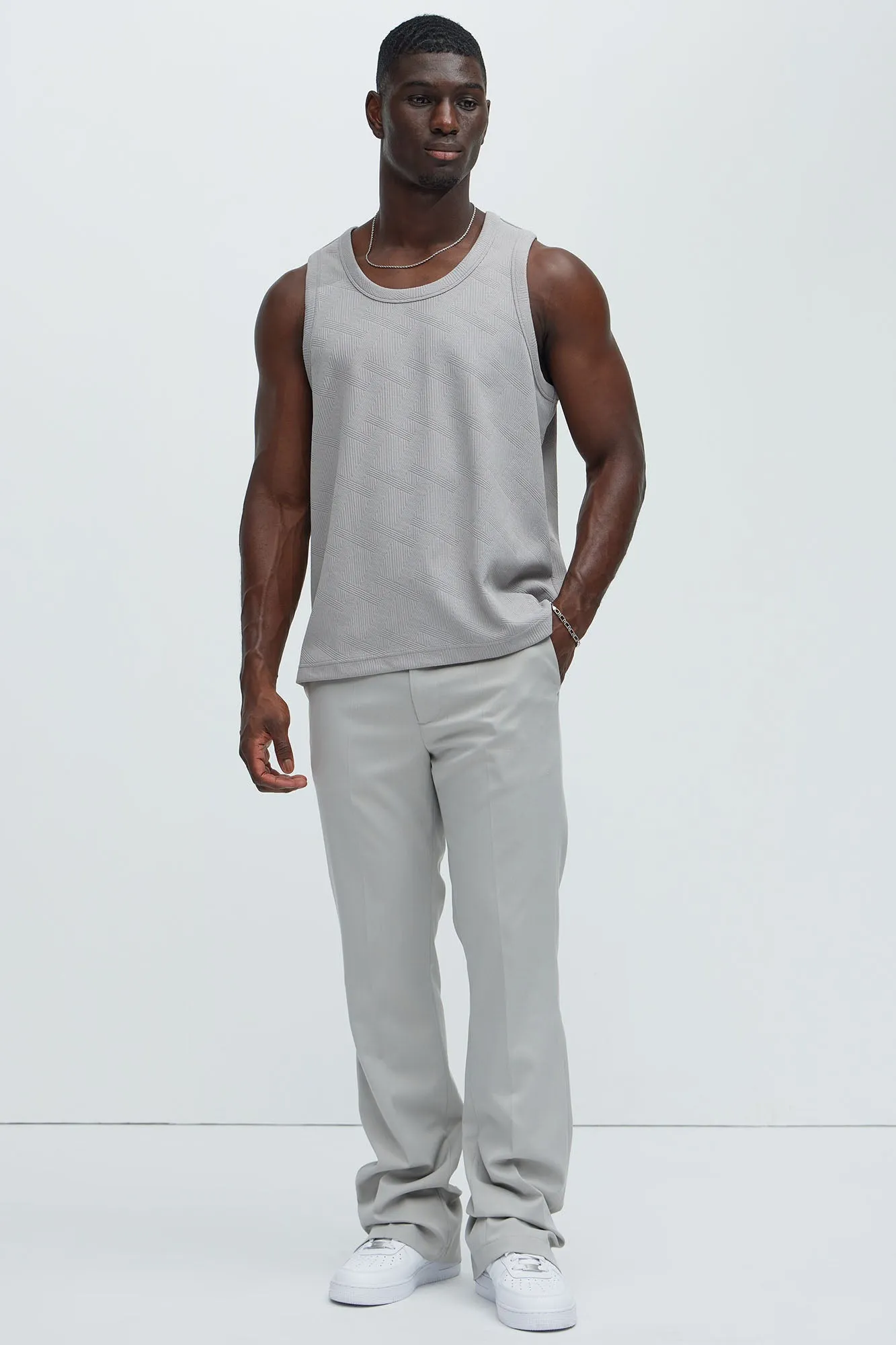 Benji Textured Tank Top - Grey sold by Fashion Nova product image thumbnail 2