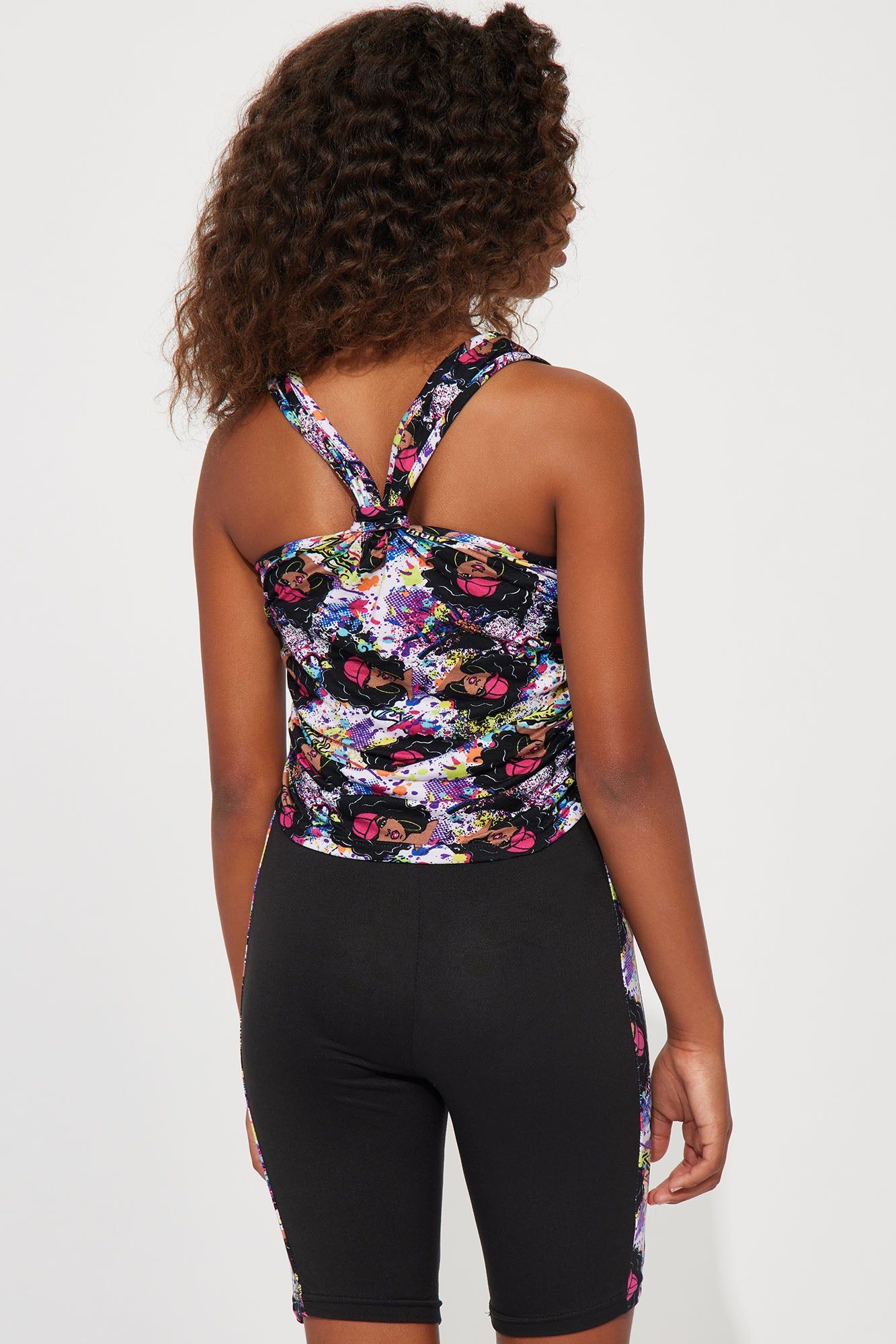 Mini Racerback Biker Short Set - Black/combo sold by Fashion Nova product image thumbnail 4