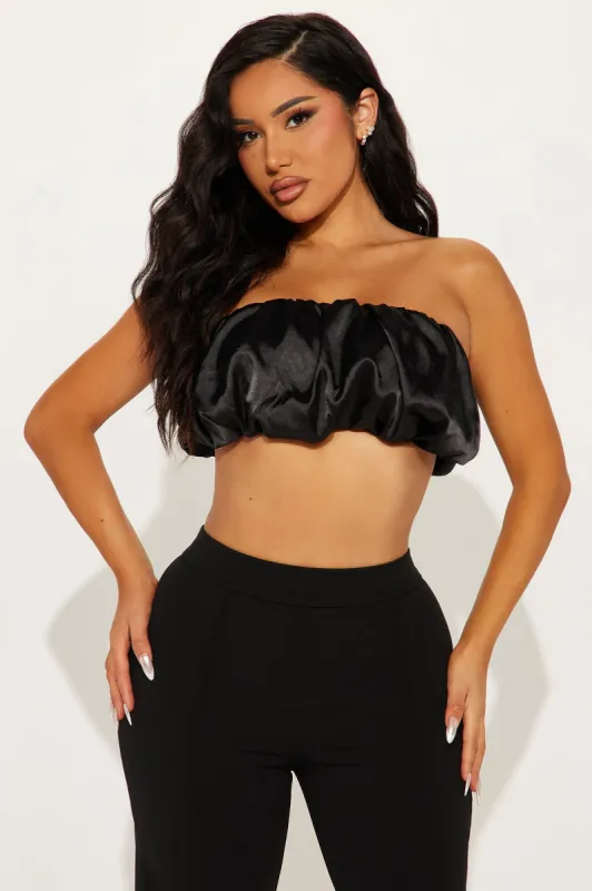 New Look Satin Top - Black sold by Fashion Nova