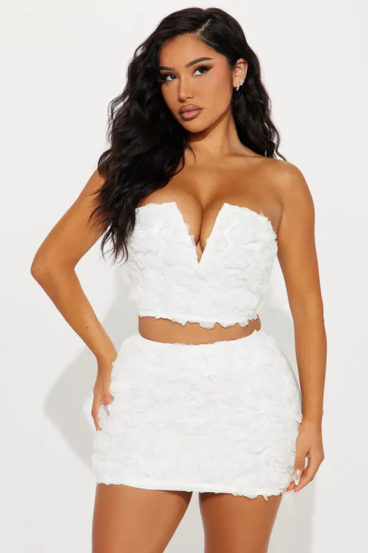 Rosy Rose Floral Skirt Set - White sold by Fashion Nova