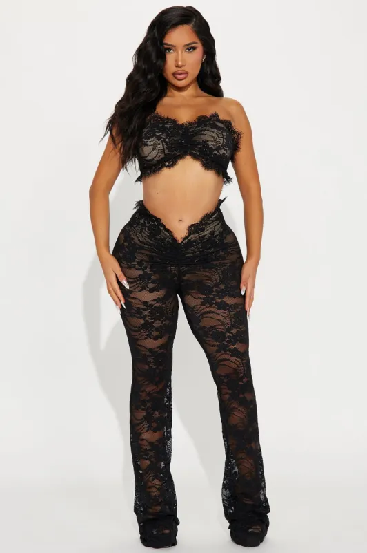 Always Talking Lace Jumpsuit  - Black sold by Fashion Nova