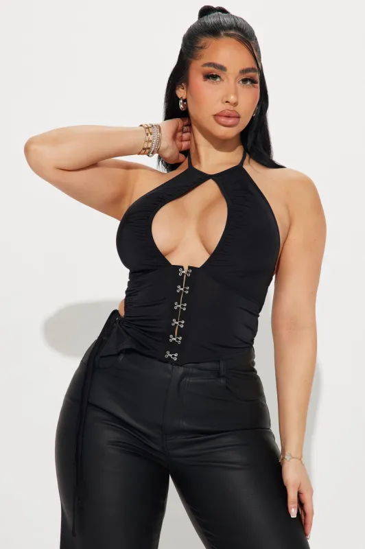 Hold It Down Halter Top - Black sold by Fashion Nova