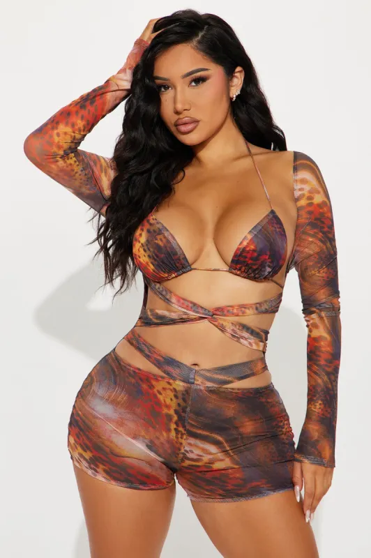 Miami Affair Mesh Romper Set - Multi Color sold by Fashion Nova