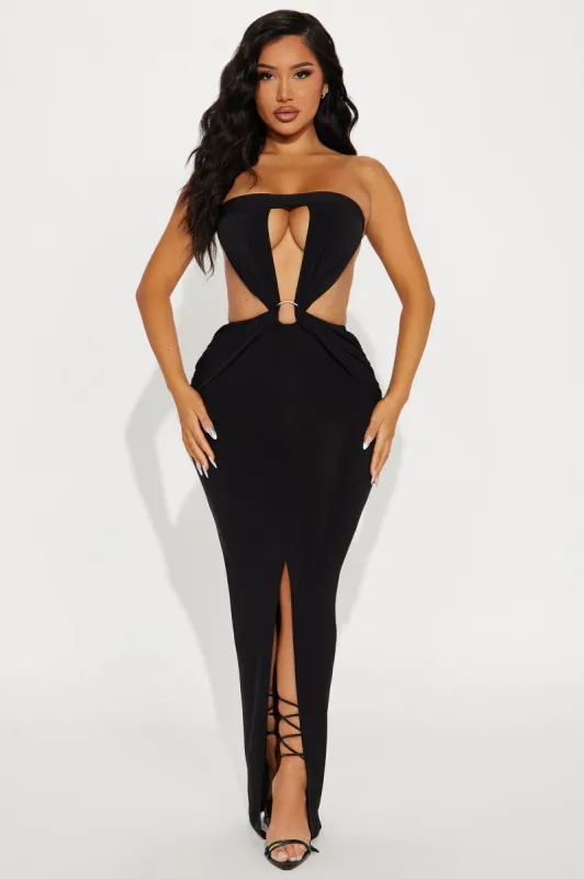 Summer In Bali Maxi Dress - Black sold by Fashion Nova