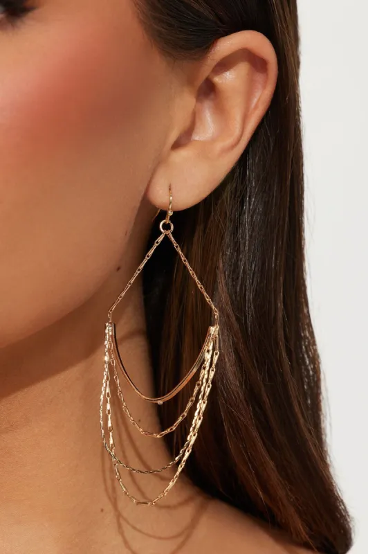 Keep Calm And Carry On Earrings - Gold sold by Fashion Nova