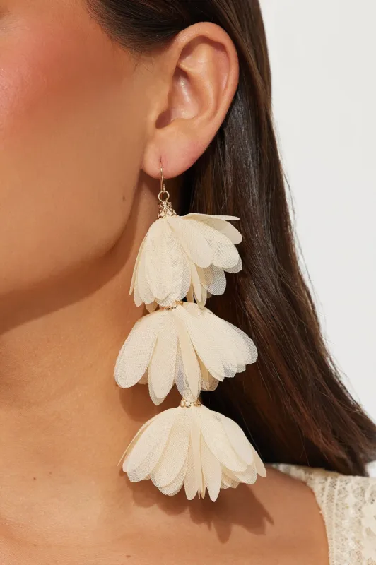 The Time Is Now Earrings - Ivory sold by Fashion Nova