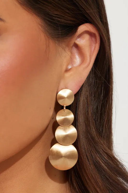 Til The Sun Goes Down Earrings - Gold sold by Fashion Nova