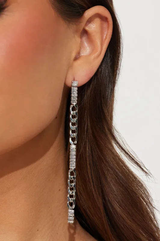 Street Glam Earrings - Silver sold by Fashion Nova
