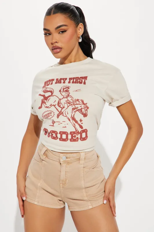 Not My First Rodeo Graphic Tee - Taupe sold by Fashion Nova