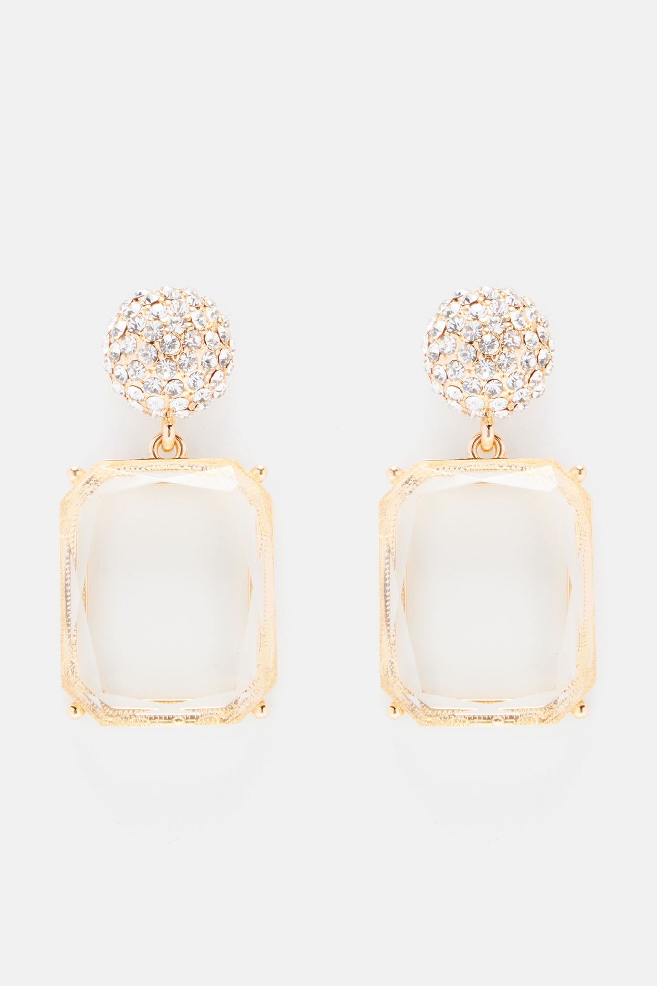 Born In The Spotlight Earrings - Gold/Clear sold by Fashion Nova product image thumbnail 3