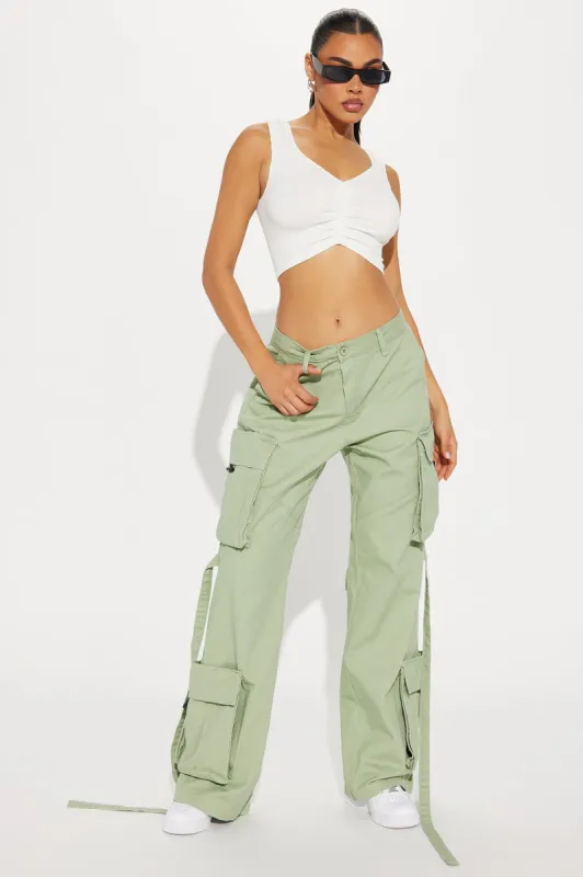 Level You Up Cargo Pant - Sage made by Fashion Nova
