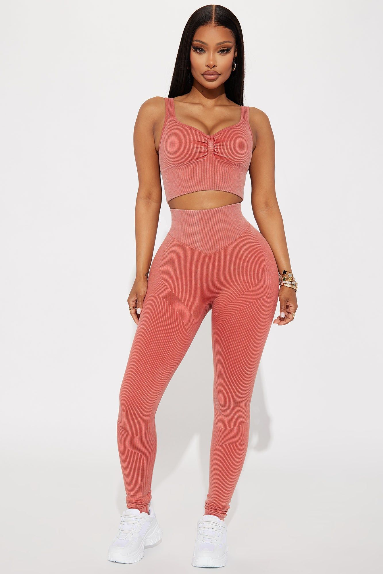 Rise Seamless Ribbed Sports Bra - Rust sold by Fashion Nova product image thumbnail 2