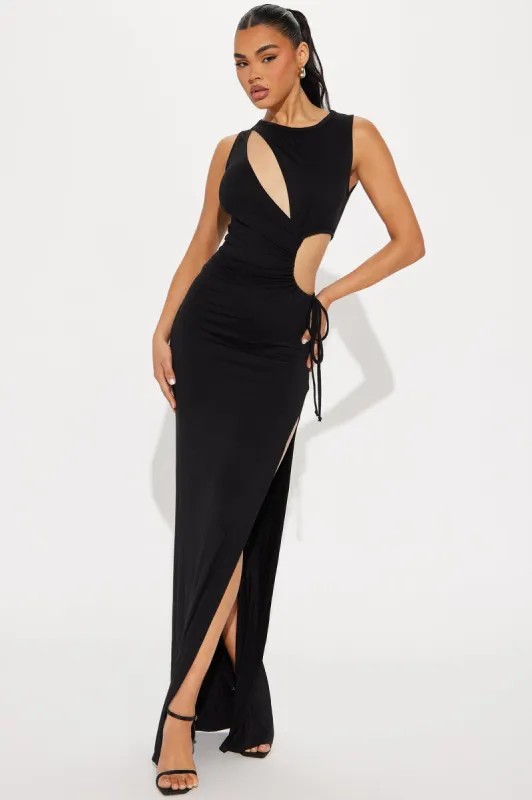 Katia Cut Out Maxi Dress - Black sold by Fashion Nova