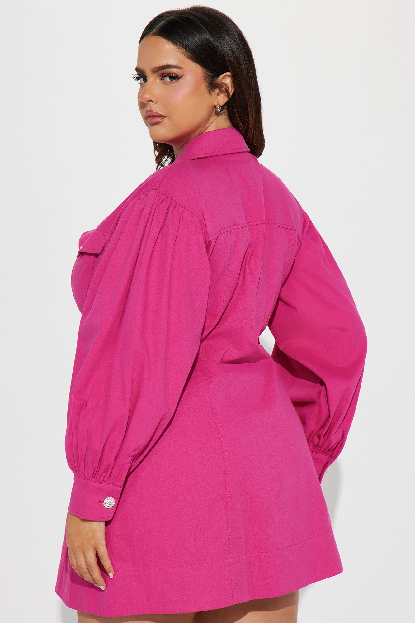 Clocked In Twill Mini Dress - Pink sold by Fashion Nova product image thumbnail 6