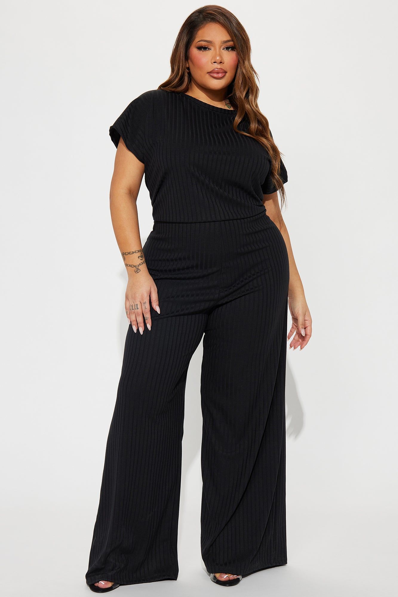 Too Little Too Late Ribbed Jumpsuit - Black sold by Fashion Nova product image thumbnail 4