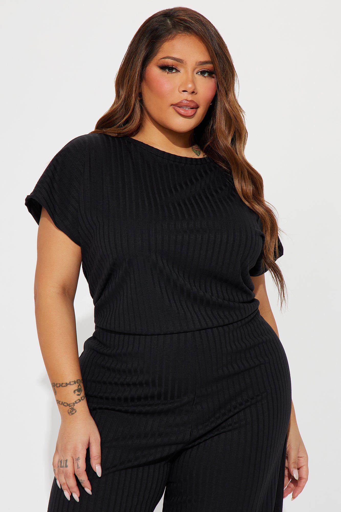 Too Little Too Late Ribbed Jumpsuit - Black sold by Fashion Nova product image thumbnail 5