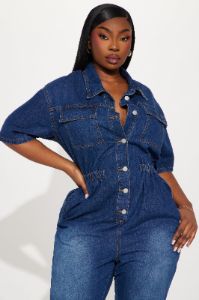 Searching For Your Love Denim Jumpsuit - Medium Wash sold by Fashion Nova